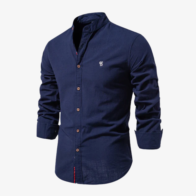 Elegantes herren hemd mit stehkragen