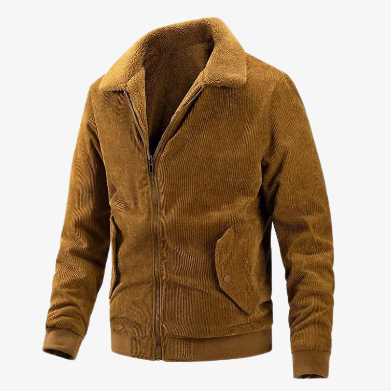 Herren Winterjacke aus Breitcord mit Teddyfutter