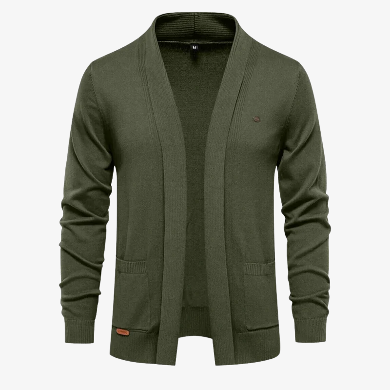 Elegante Herren Strickjacke mit offener Front