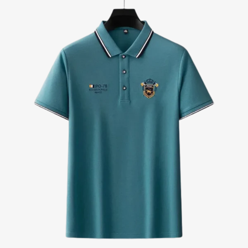 Klassisches Herren Poloshirt mit Wappen-Stickerei