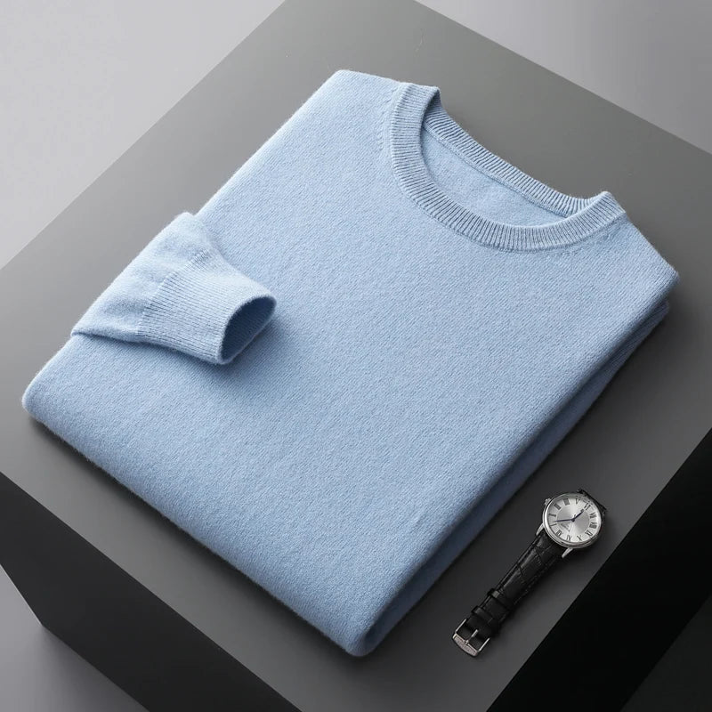 Eleganter Herren Kaschmirpullover mit Rundhals