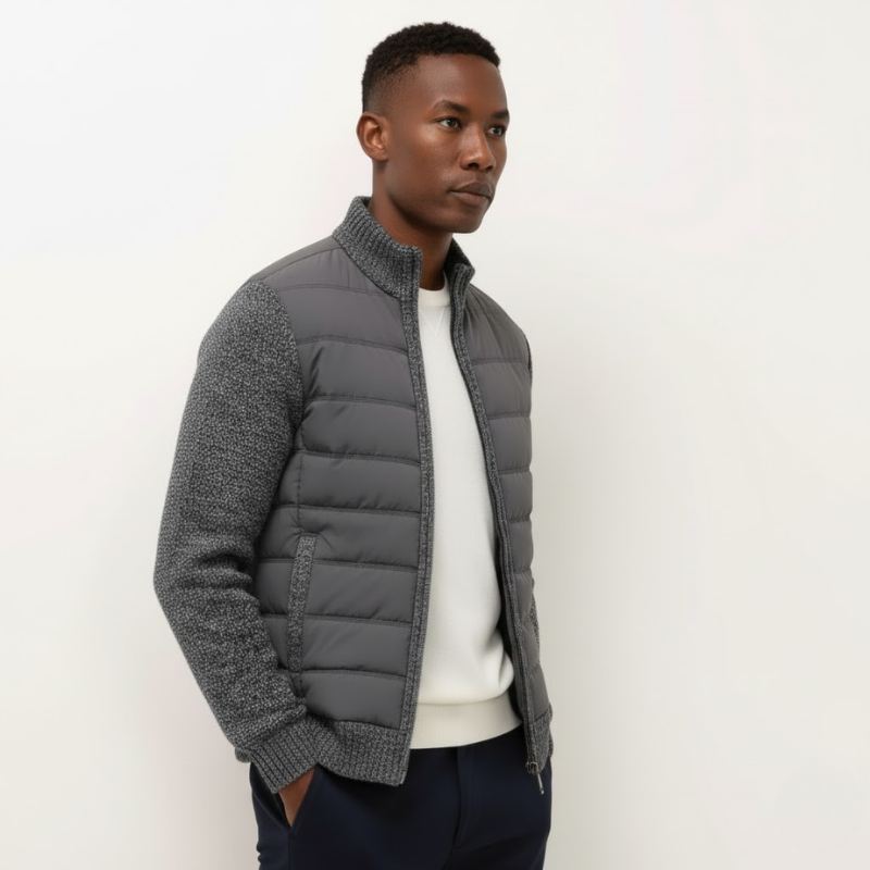 Harbour: Winter-Strickjacke mit Fleece-Futter & Merinowolle
