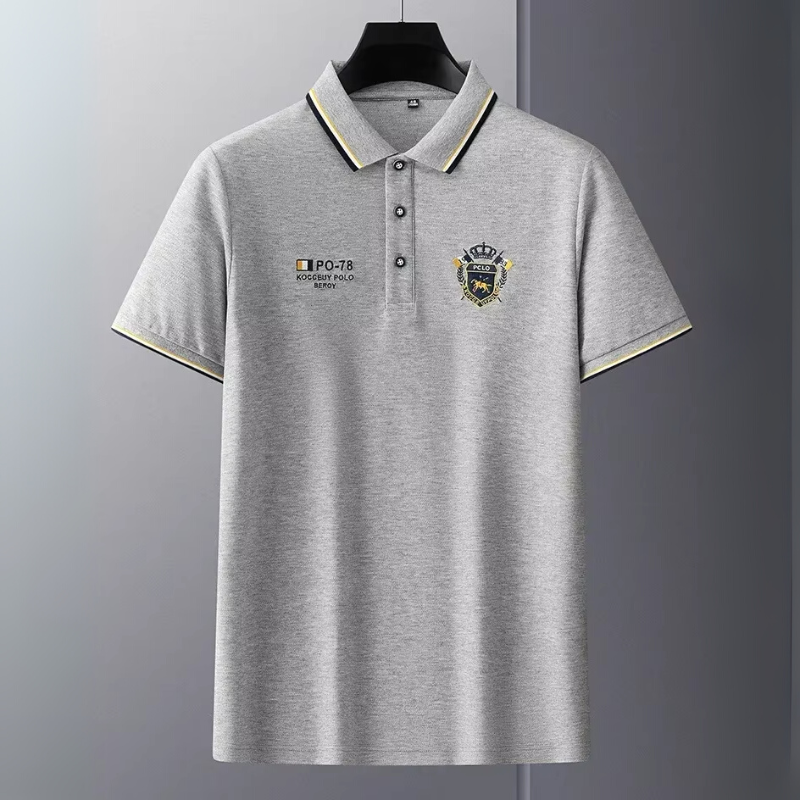 Klassisches Herren Poloshirt mit Wappen-Stickerei