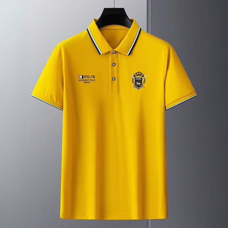 Klassisches Herren Poloshirt mit Wappen-Stickerei