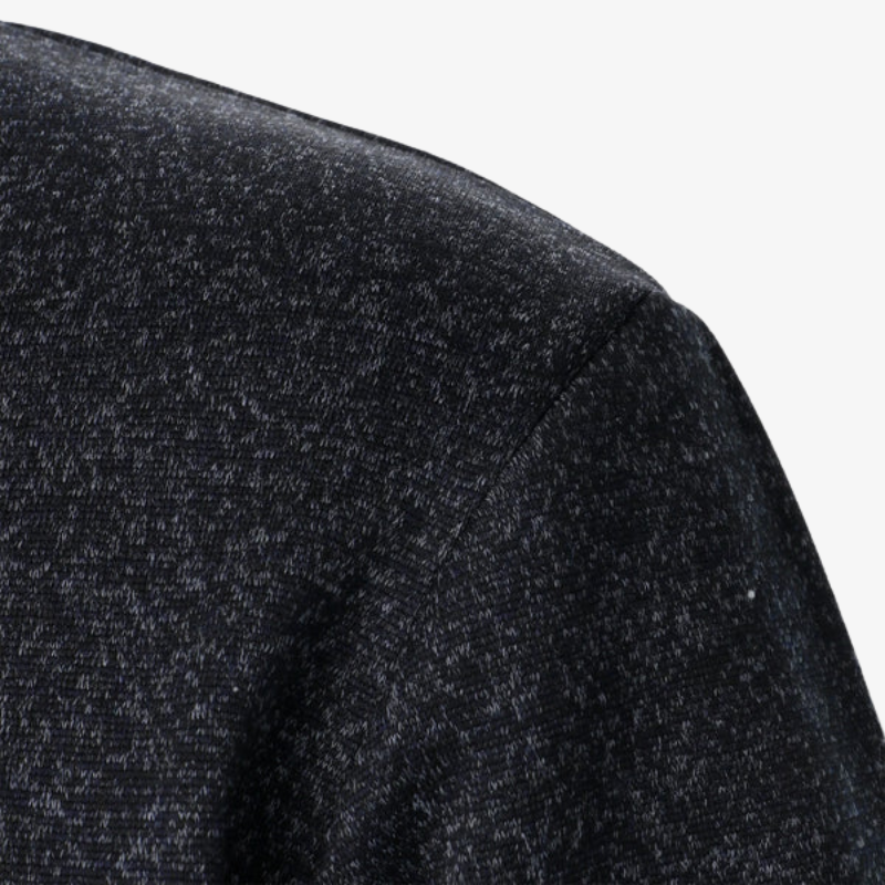 Fleece-Troyer mit Knopfleiste & Ellbogen-Patches