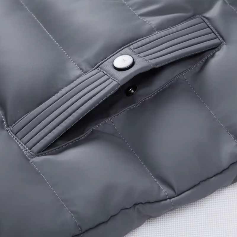 Herren Hybrid-Strickjacke mit Stepp-Front & Kapuze