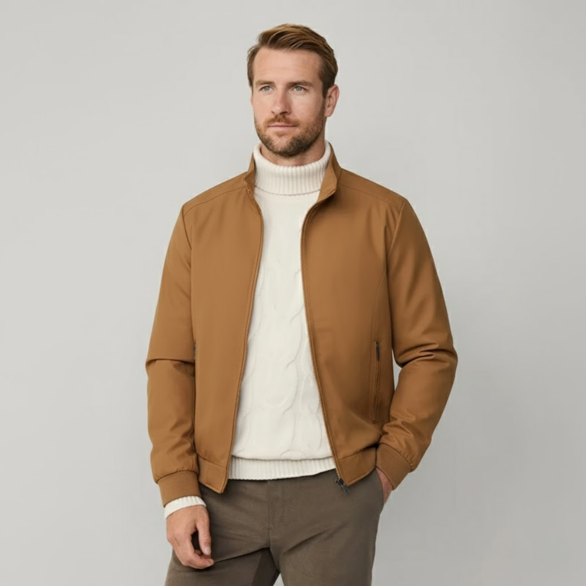 Wasserdichte Herren Allwetterjacke im Blouson-Stil
