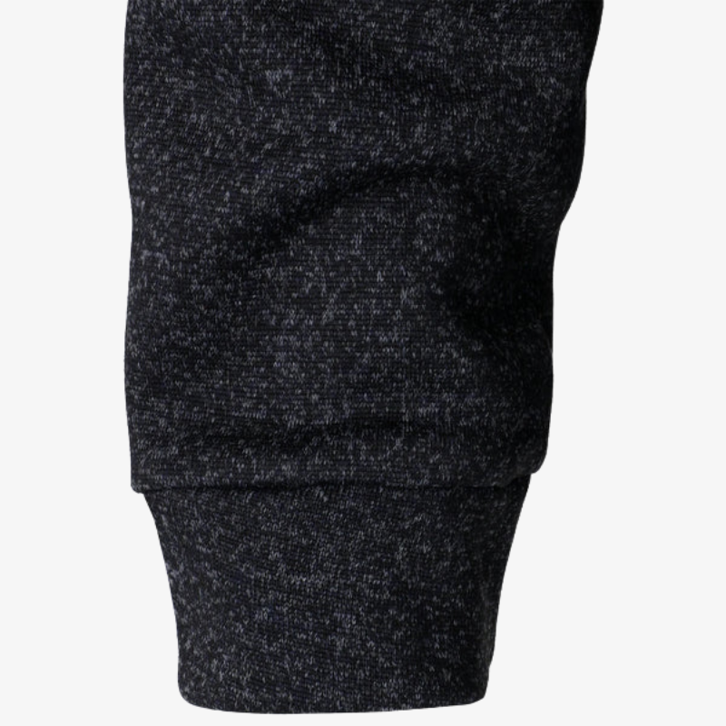 Fleece-Troyer mit Knopfleiste & Ellbogen-Patches