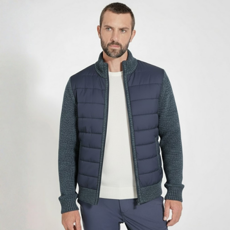 Harbour: Winter-Strickjacke mit Fleece-Futter & Merinowolle