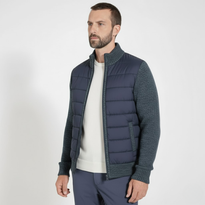 Harbour: Winter-Strickjacke mit Fleece-Futter & Merinowolle