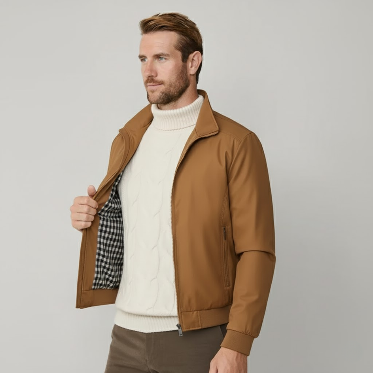 Wasserdichte Herren Allwetterjacke im Blouson-Stil