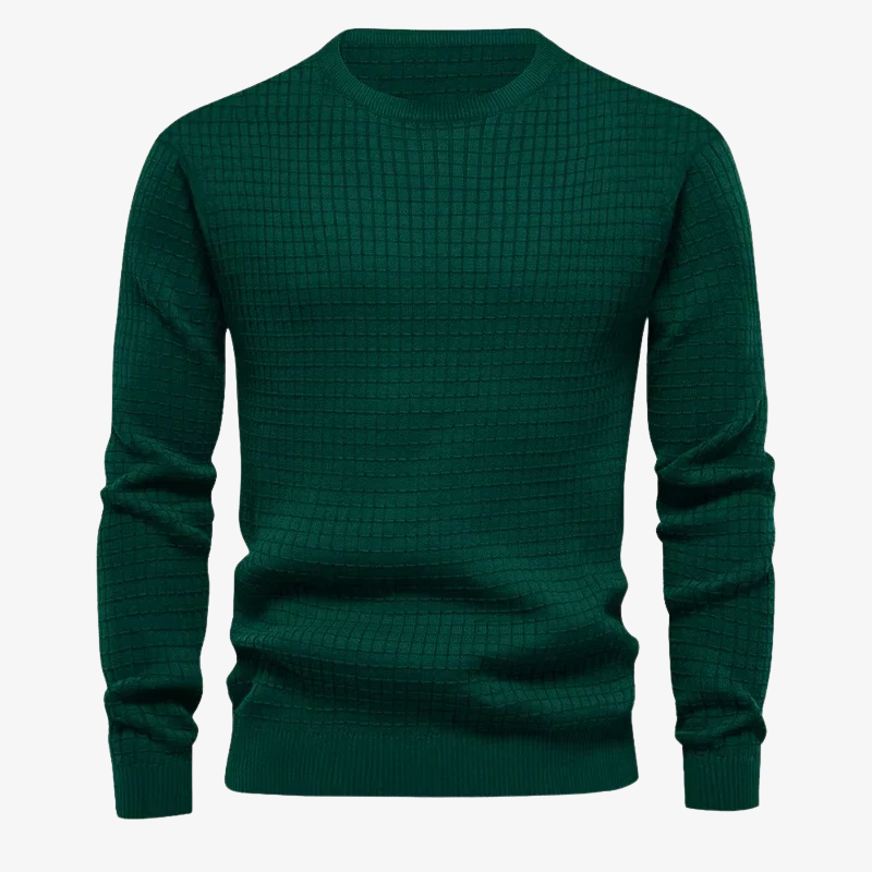 Herren Strickpullover mit Waffelstruktur