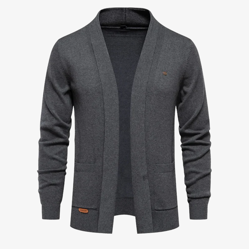 Elegante Herren Strickjacke mit offener Front