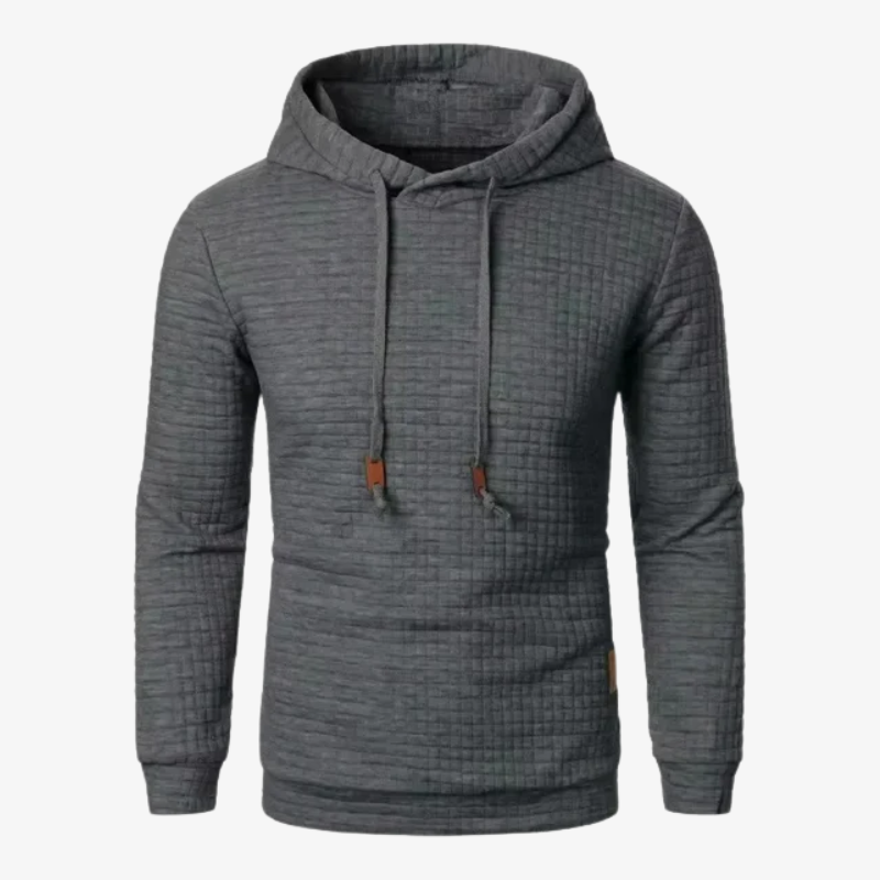 Herren Kapuzenpullover mit Strukturmuster