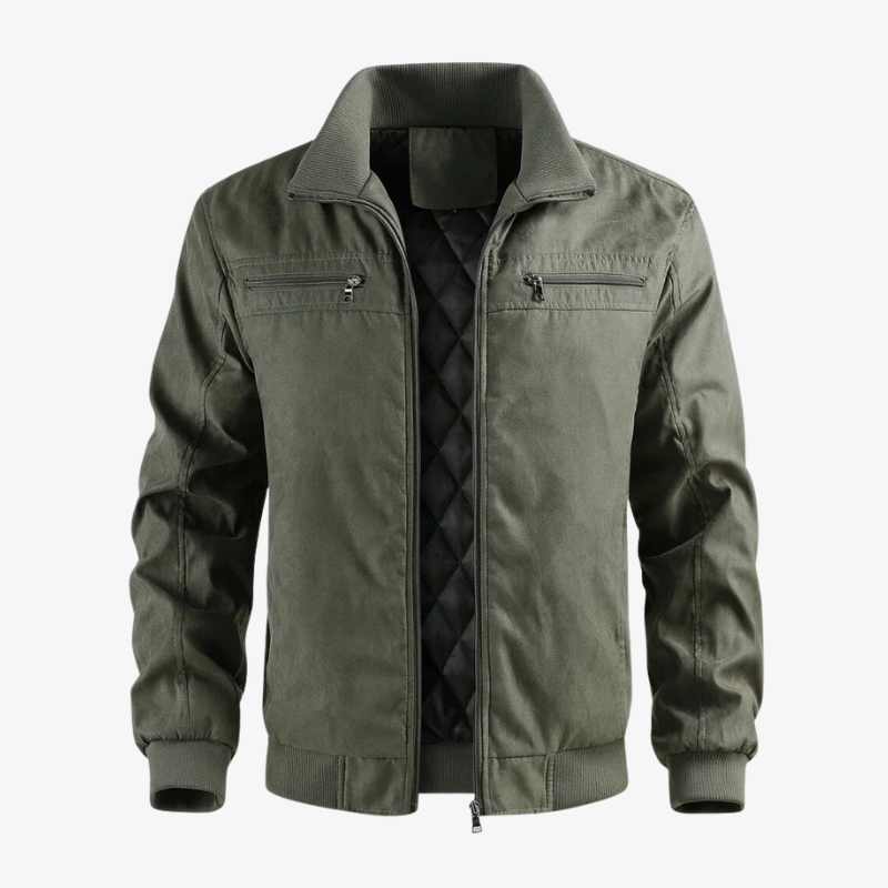 Gefütterte Herren Bomberjacke mit Stepp-Fleece