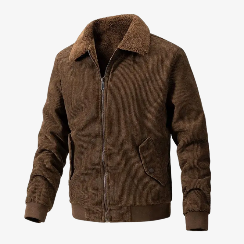Herren Winterjacke aus Breitcord mit Teddyfutter