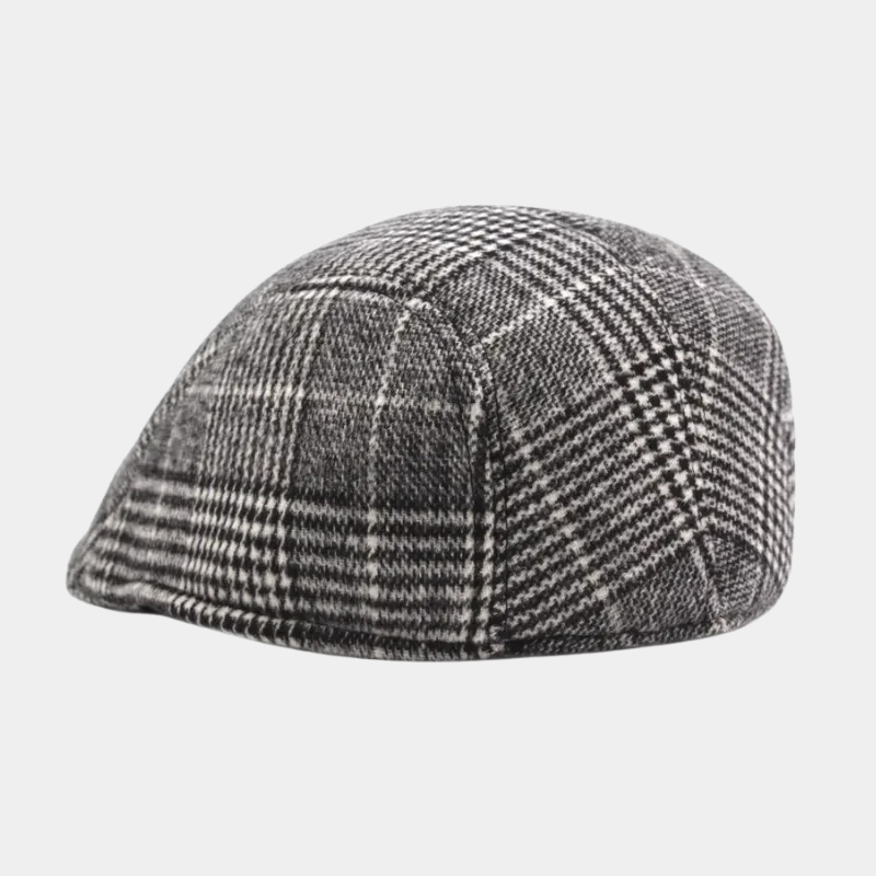 Klassische Herren Schiebermütze im Karo-Design