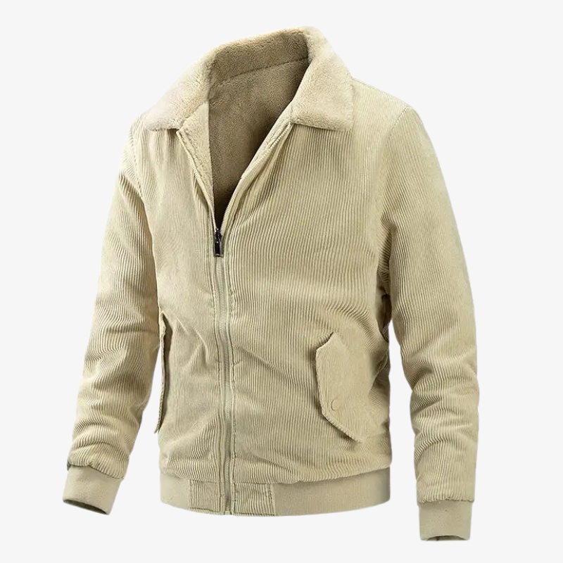 Herren Winterjacke aus Breitcord mit Teddyfutter