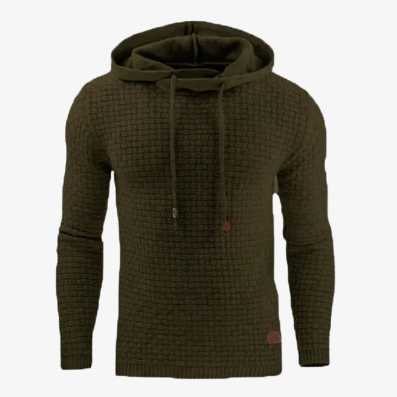 Herren Kapuzenpullover mit Strukturmuster