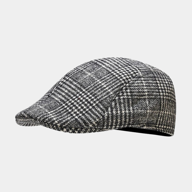 Klassische Herren Schiebermütze im Karo-Design