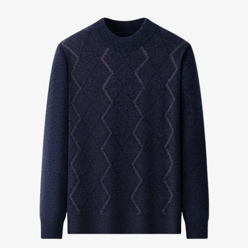 Herren Strickpullover mit Rundhals & Struktur