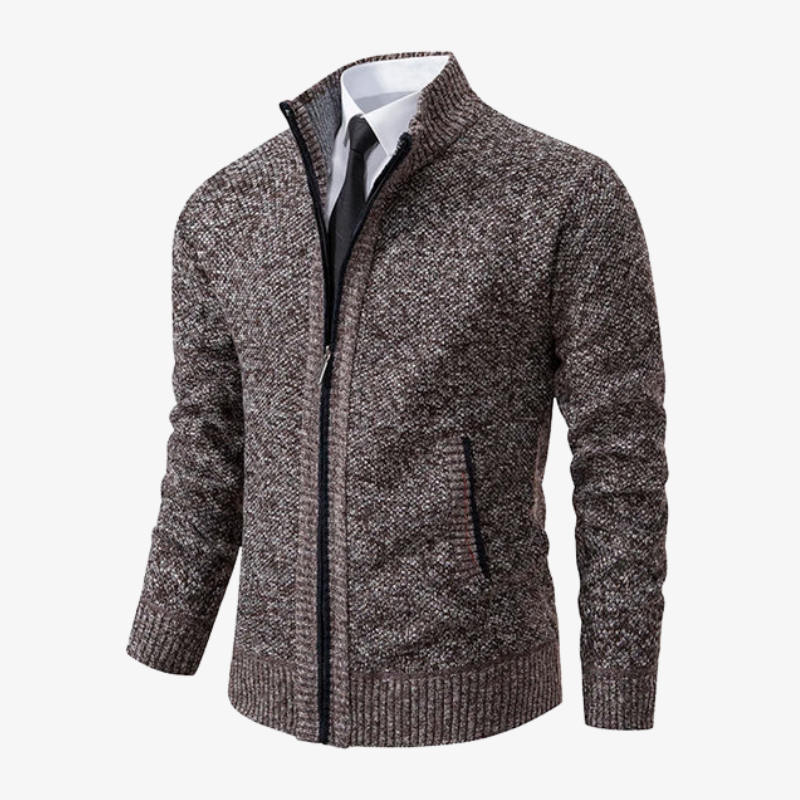 Elegante Herren Strickjacke mit Reißverschluss