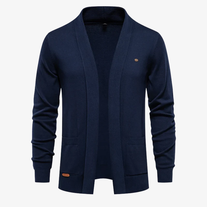 Elegante Herren Strickjacke mit offener Front