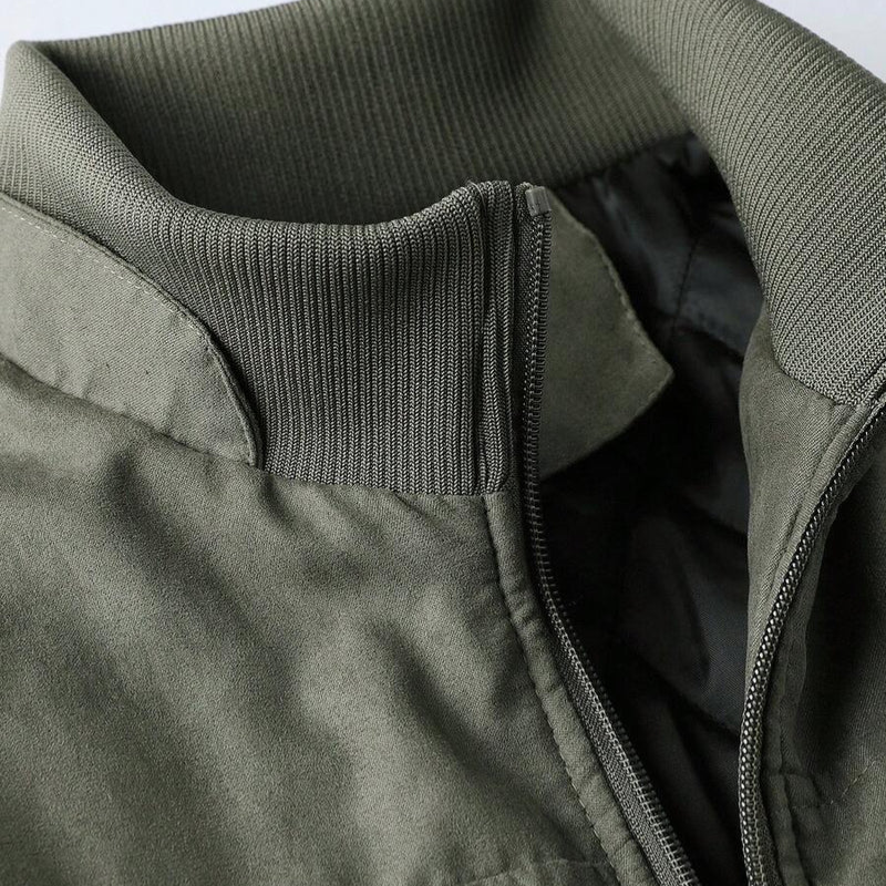 Gefütterte Herren Bomberjacke mit Stepp-Fleece