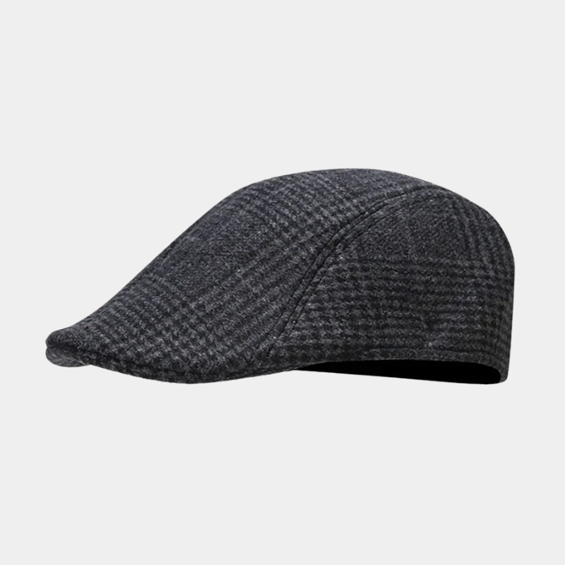 Klassische Herren Schiebermütze im Karo-Design