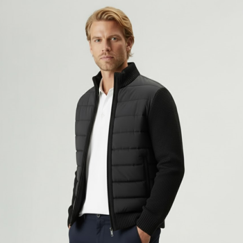 Harbour: Winter-Strickjacke mit Fleece-Futter & Merinowolle