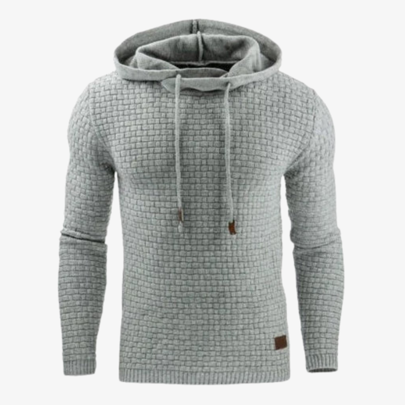 Herren Kapuzenpullover mit Strukturmuster