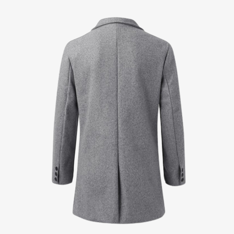 Eleganter Herren Wollmantel mit Reverskragen