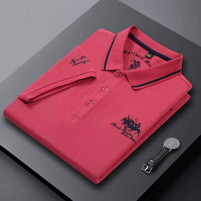 Herren Piqué Poloshirt mit Wappen-Stickerei