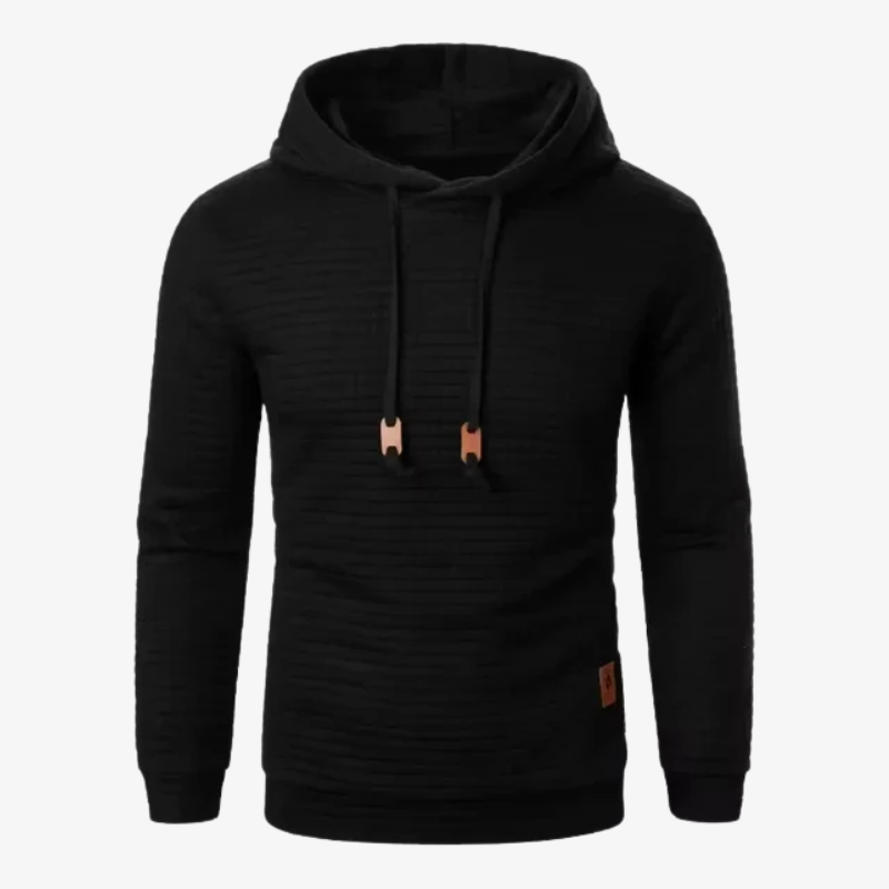 Herren Kapuzenpullover mit Strukturmuster