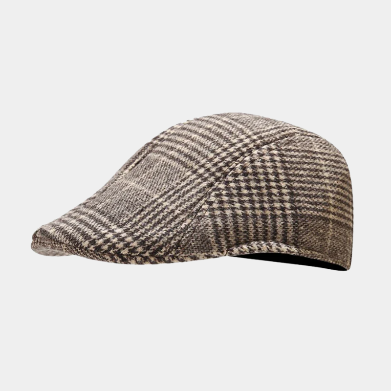 Klassische Herren Schiebermütze im Karo-Design