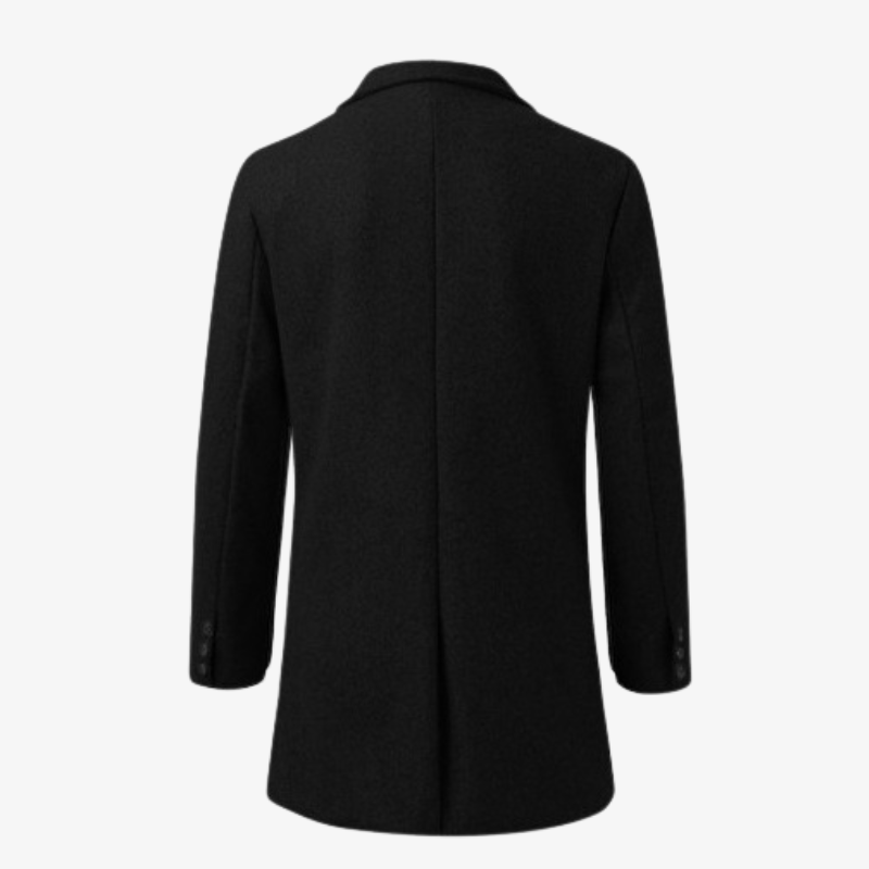 Eleganter Herren Wollmantel mit Reverskragen