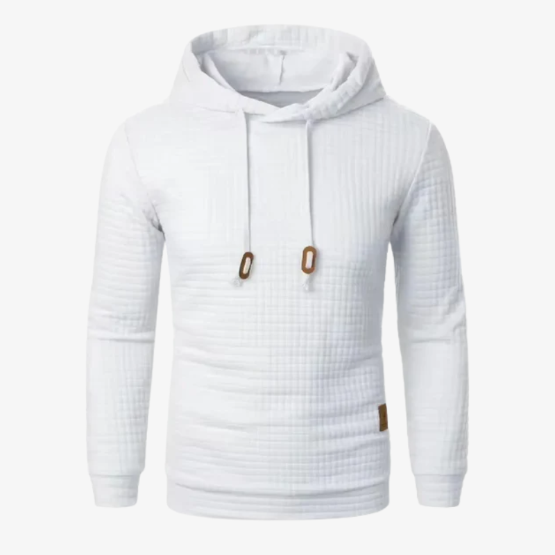 Herren Kapuzenpullover mit Strukturmuster