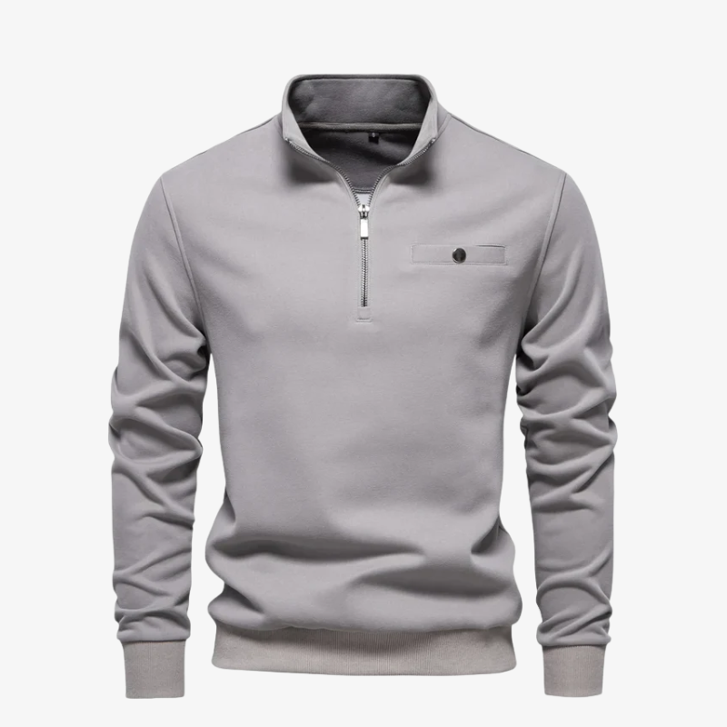 Moderner Herren Sweat-Troyer mit Reißverschluss