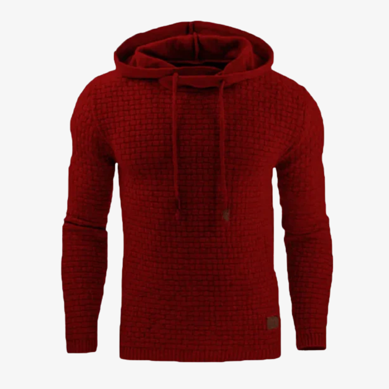Herren Kapuzenpullover mit Strukturmuster