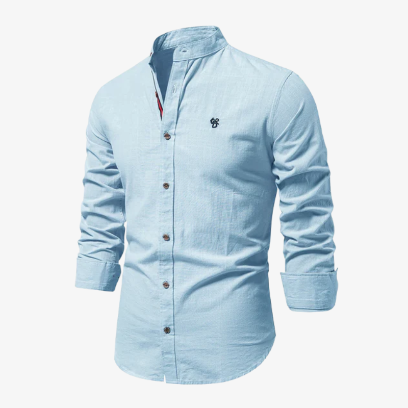 Elegantes herren hemd mit stehkragen