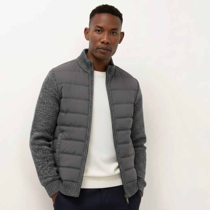 Harbour: Winter-Strickjacke mit Fleece-Futter & Merinowolle