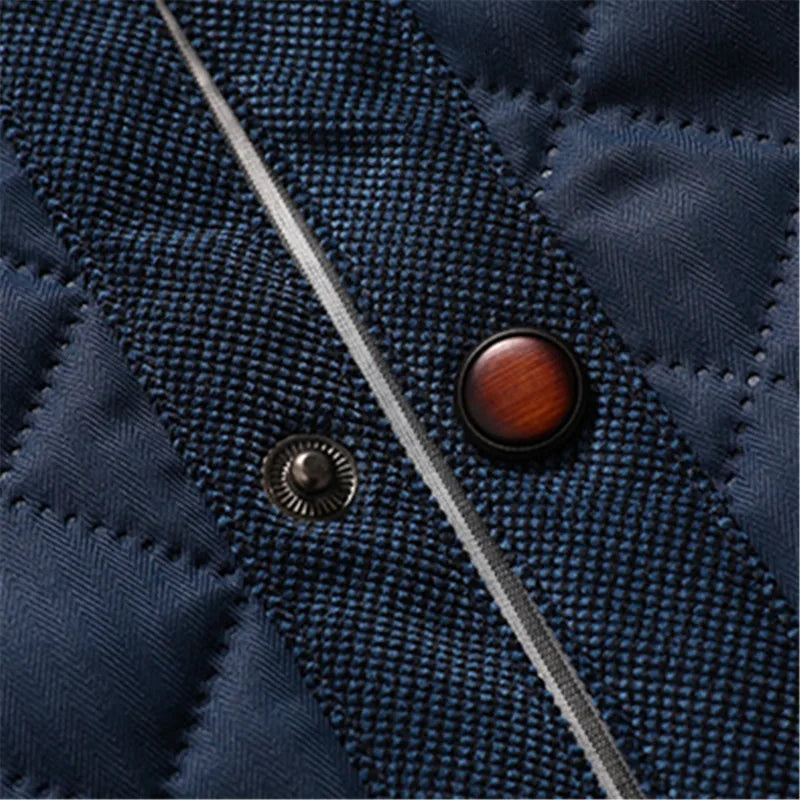 Gesteppte Herren Hemdjacke mit Velours-Details