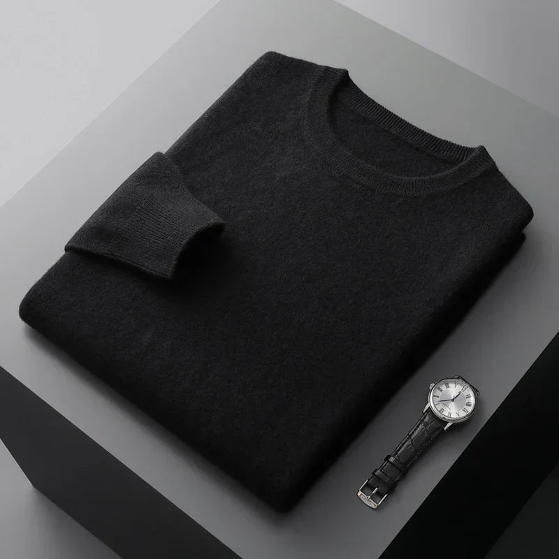 Eleganter Herren Kaschmirpullover mit Rundhals