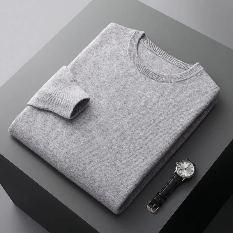 Eleganter Herren Kaschmirpullover mit Rundhals