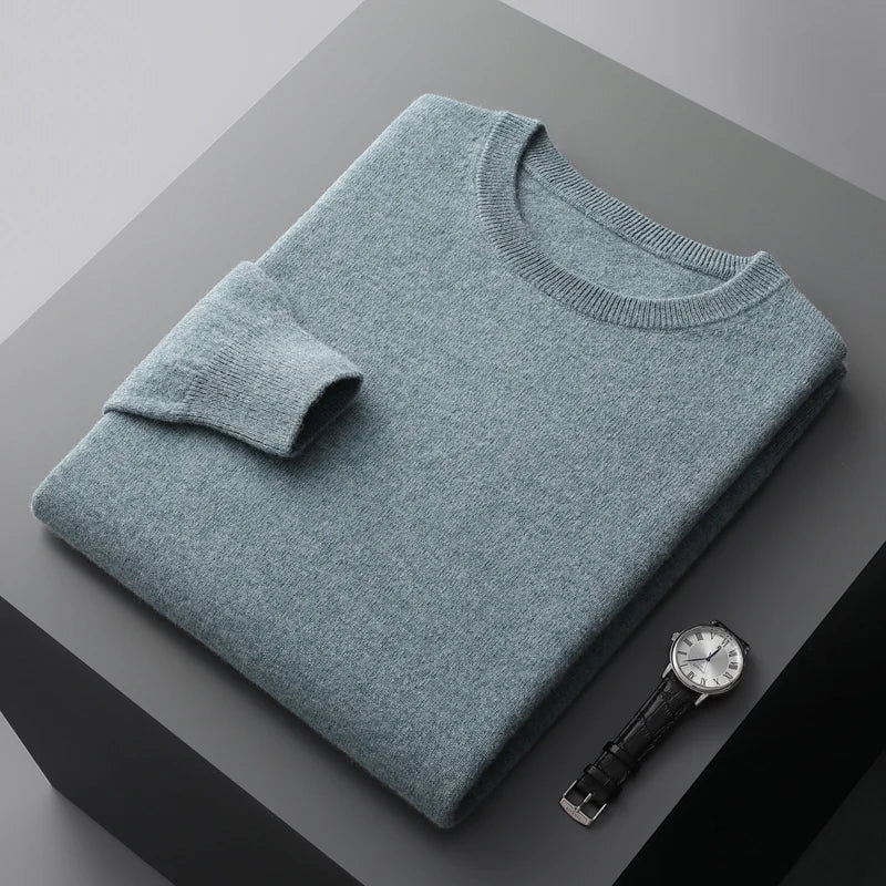 Eleganter Herren Kaschmirpullover mit Rundhals