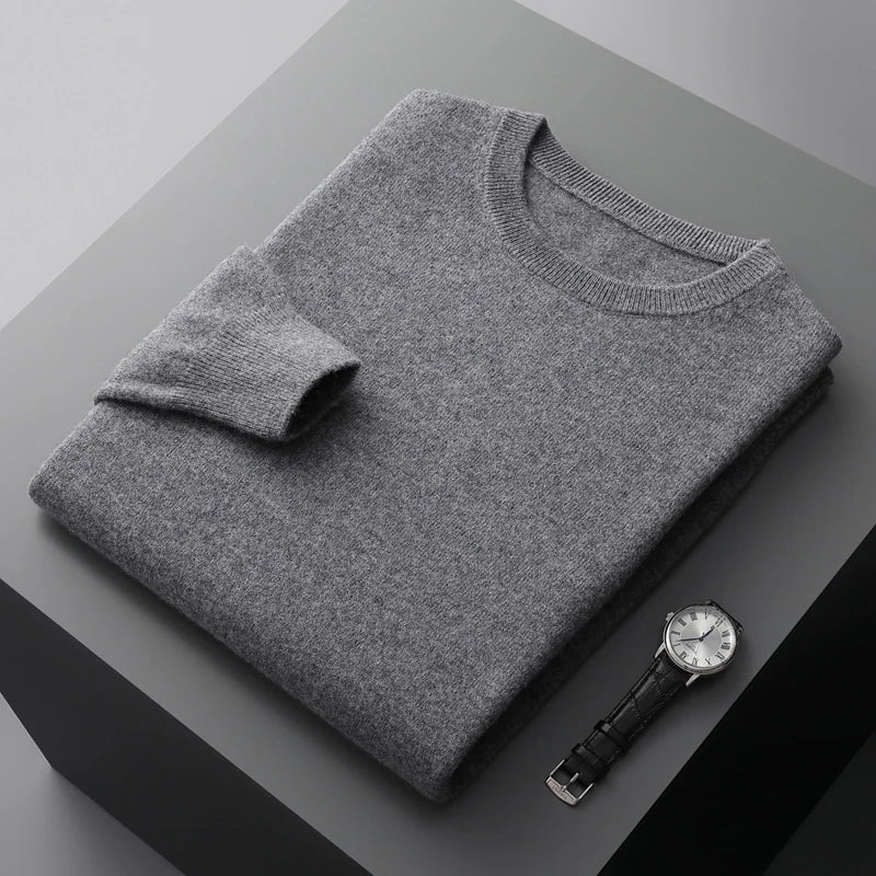 Eleganter Herren Kaschmirpullover mit Rundhals