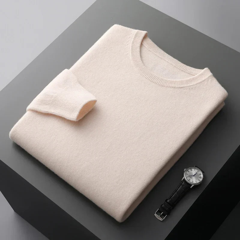 Eleganter Herren Kaschmirpullover mit Rundhals
