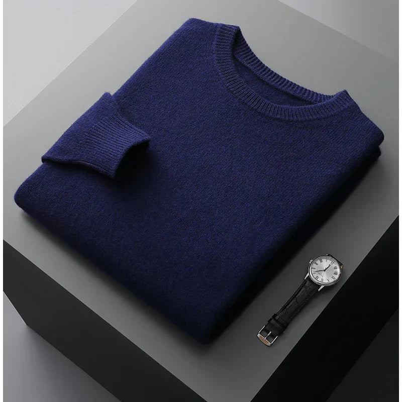 Eleganter Herren Kaschmirpullover mit Rundhals