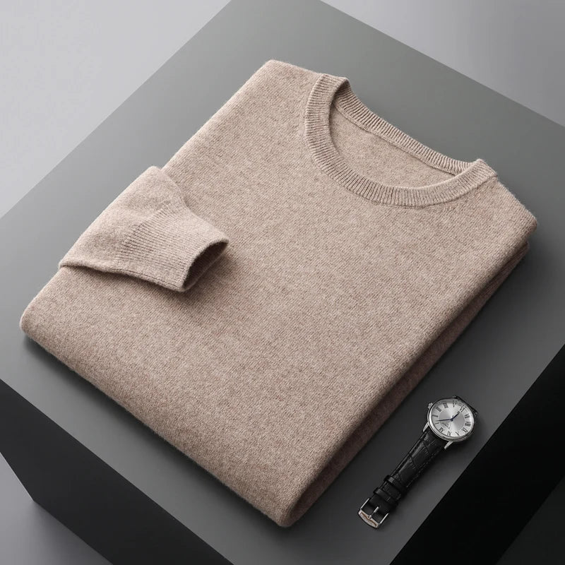 Eleganter Herren Kaschmirpullover mit Rundhals