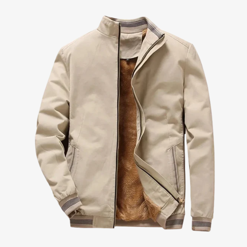 Herren Jacke mit Stehkragen & Fleece-Futter